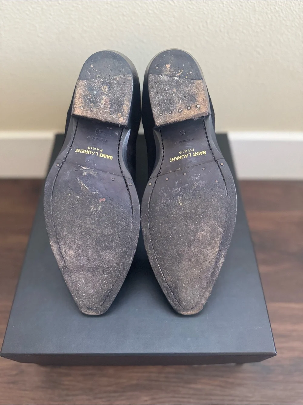 Saint Laurent mens suede boot